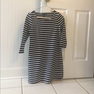 Navy and white J.Crew dress